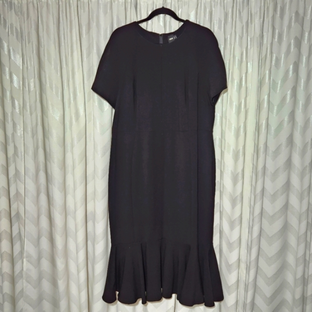 Asos Black Ruffled Tiered Dress